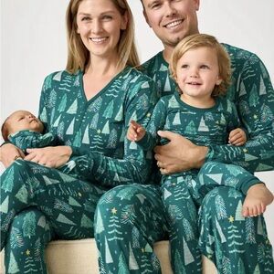Little Sleepies Matching Family Christmas pajamas. Twinkling Trees Collection